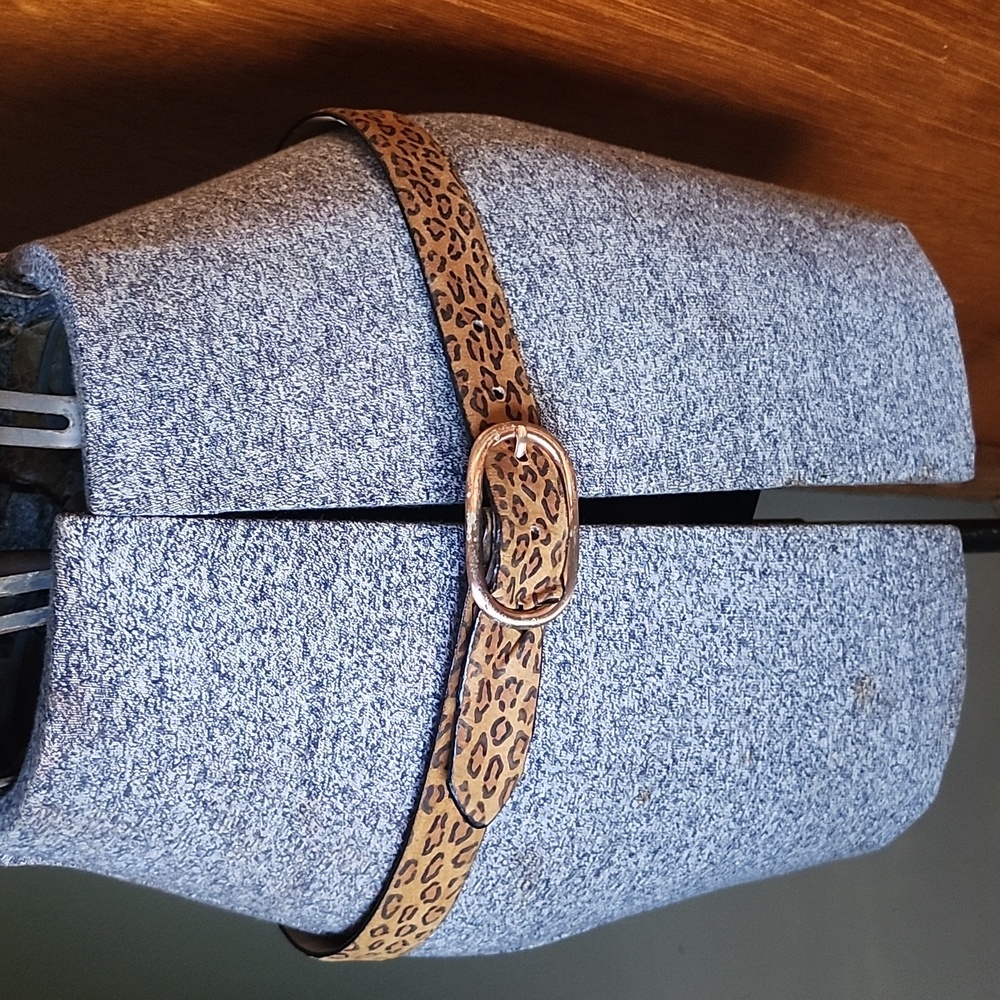 RITZ Leather Cheetah Print Belt Large